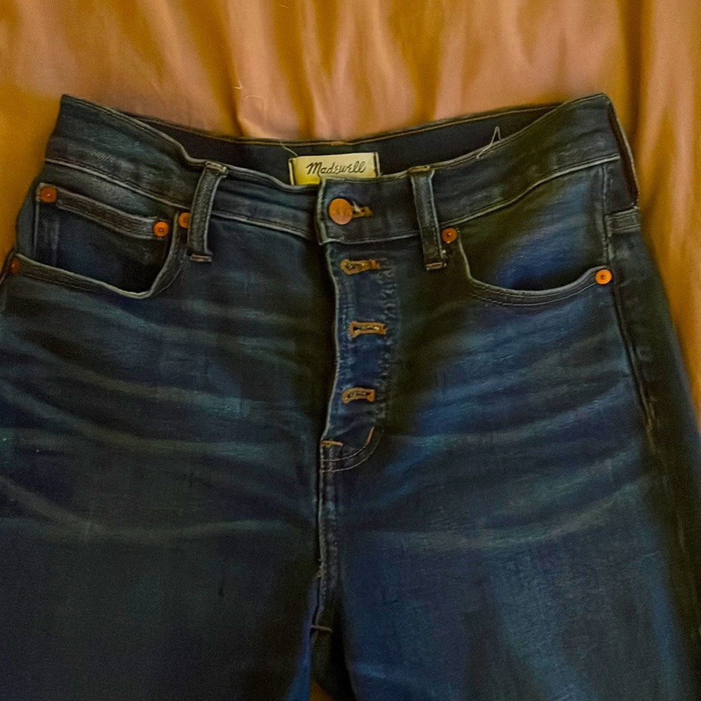 Madewell Fairtrade denim. Exposed button fly, stretch